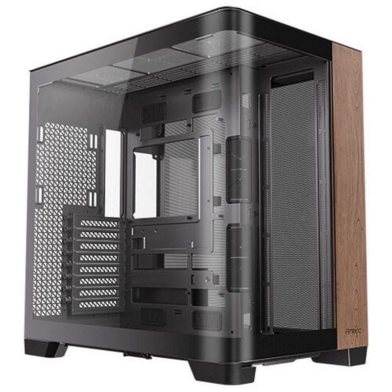 ANTEC C8 Curve Wood Full-Tower okno leseno črno/rjavo gaming ohišje