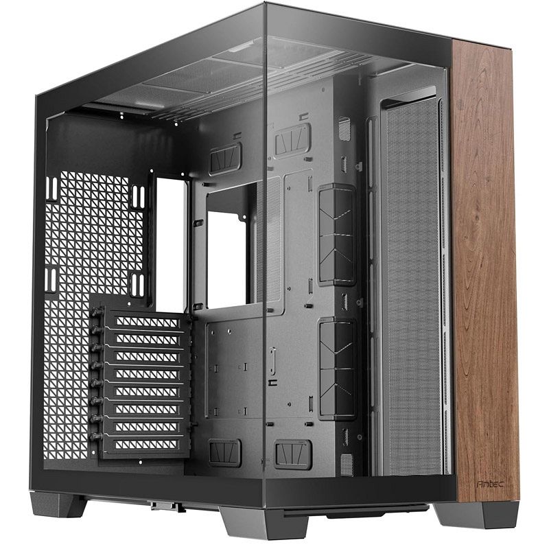 ANTEC C8 Wood Full-Tower okno črno/rjavo gaming ohišje