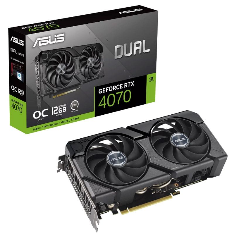 ASUS Dual GeForce RTX 4070 Super EVO OC 12GB GDDR6X (90YV0KC0-M0NA00) grafična kartica