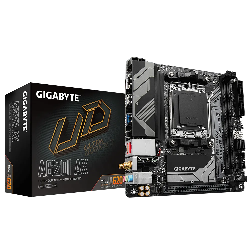 GIGABYTE A620I AX, DDR5, SATA3, USB3.2Gen2, DP, AM5 mini ITX