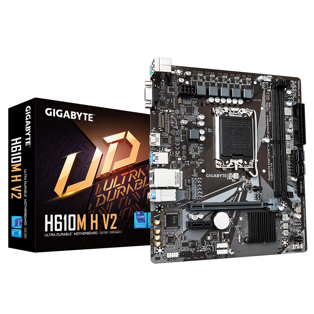 GIGABYTE H610M H V2, DDR5, SATA3, HDMI, USB3.2Gen1, LGA1700 mATX