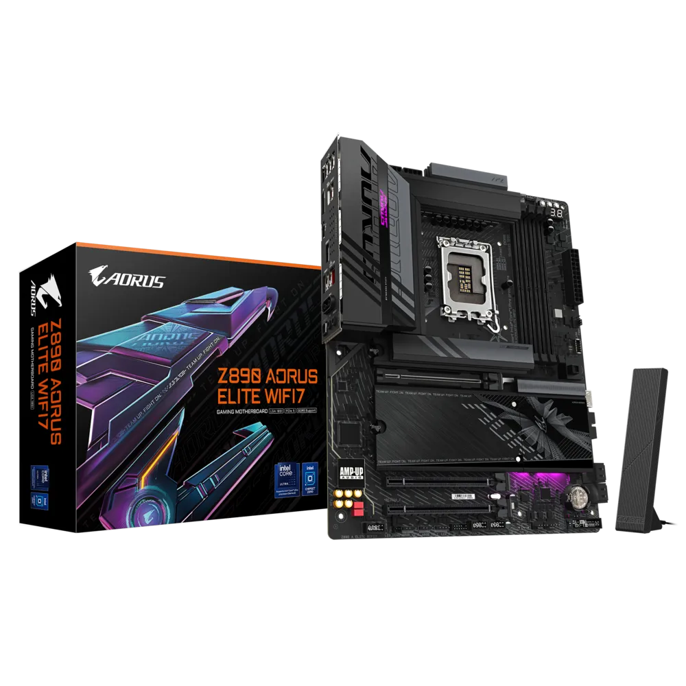 GIGABYTE Z890 AORUS ELITE WIFI7, DDR5, SATA3, USB4, DP, 2.5GbE, WIFI 7, LGA1851 ATX