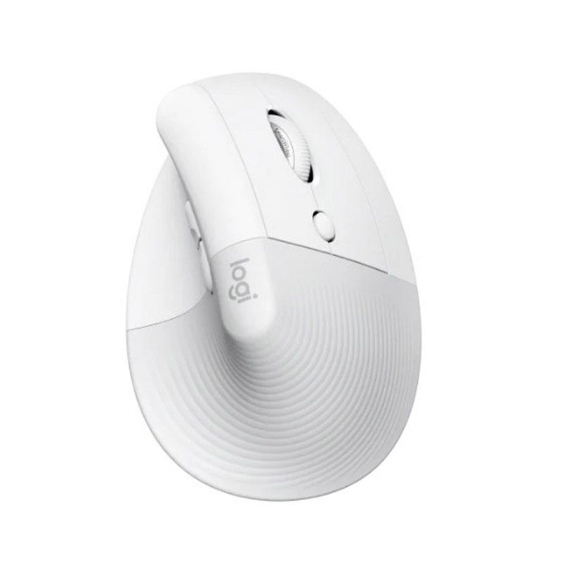 LOGITECH Lift vertical ergonomična brezžična optična mini bela miška