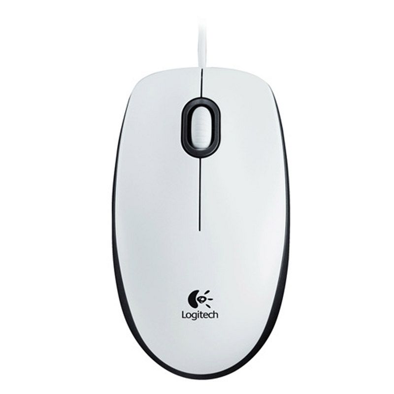 LOGITECH M100 žična optična bela miška