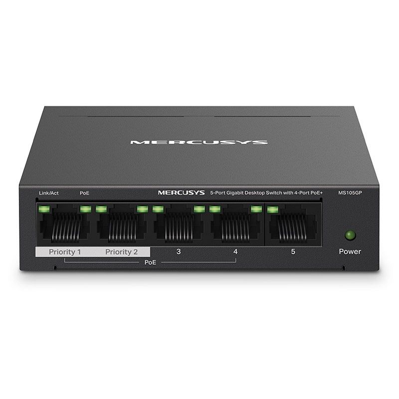 MERCUSYS MS105GP 5-port Gigabit 4xPoE+ 65W mrežno stikalo-switch