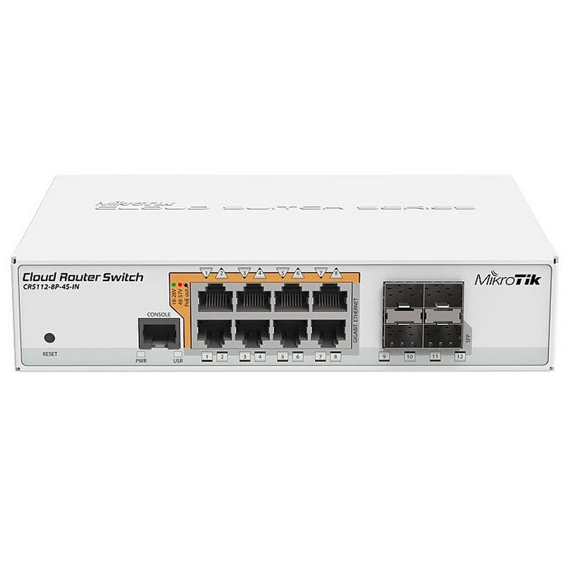 MIKROTIK CRS112-8P-4S-IN 8-portni gigabit 4x SFP mrežno stikalo-switch