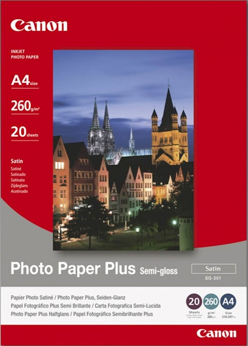 Papir CANON SG-201 A4; A4 / semi gloss / 260gsm / 20 listov