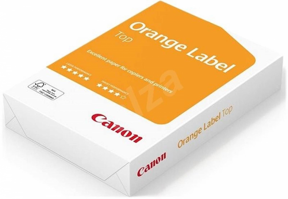 Papir CANON TOP A4, 80 g (orange label), v škatli je 5 zavitkov po 500 listov