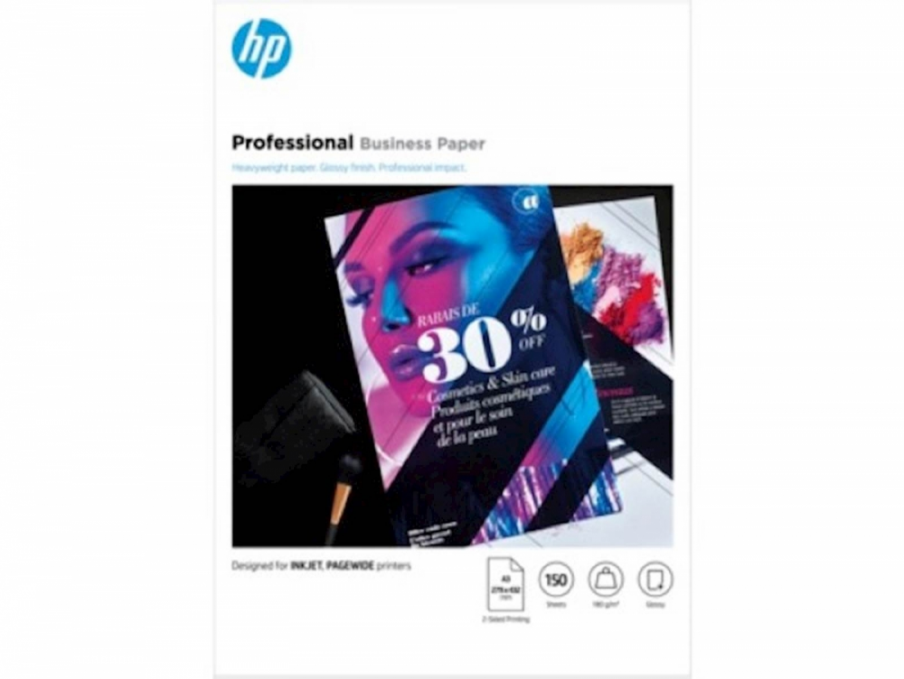 PAPIR HP PROFESSIONAL GLOSSY A4 FSC ZA INK & LASER 150 LISTOV 180 g/m2