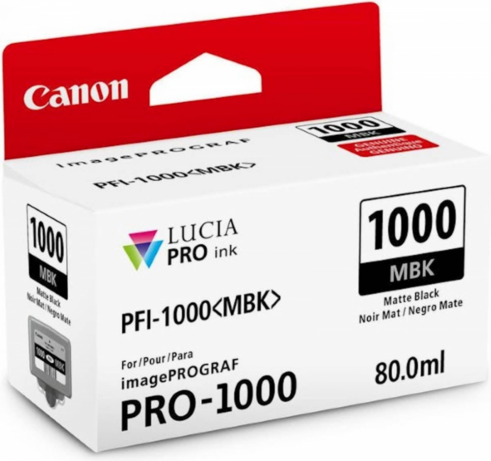 ČRNILO CANON PFI-1000 MATTE BLACK ZA IMAGEPROGRAF PRO-1000, 80 ml