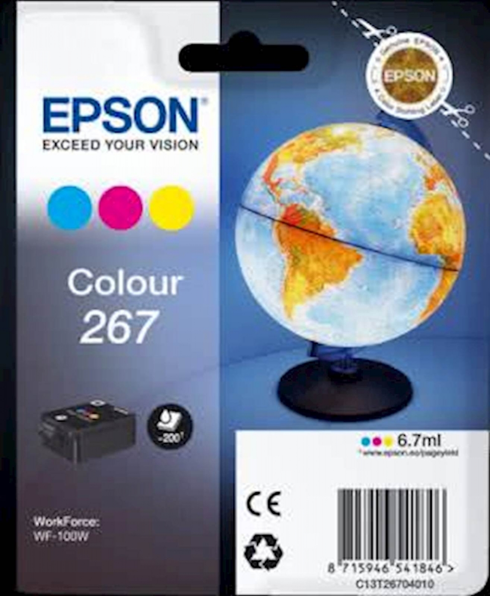 ČRNILO EPSON BARVNO 267 ZA WF-100W ZA 200 STRANI 6,7ml