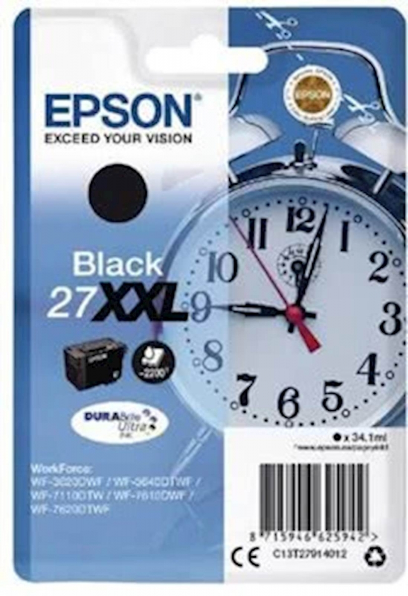 ČRNILO EPSON ČRNO 27XXL ZA WF-3620DWF / WF-7110DTW / WF-7610DWF 34,1ml