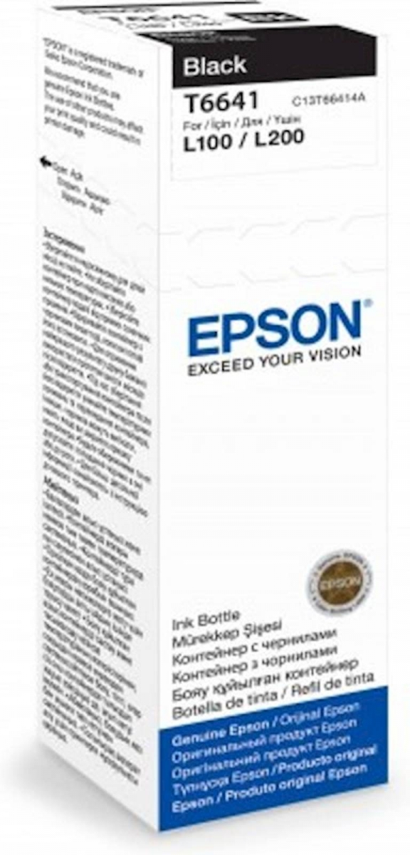 ČRNILO EPSON ČRNO 664 STEKLENIČKA ZA L110, L210, L300, L310, L355, L382, L550, L565, 70ml