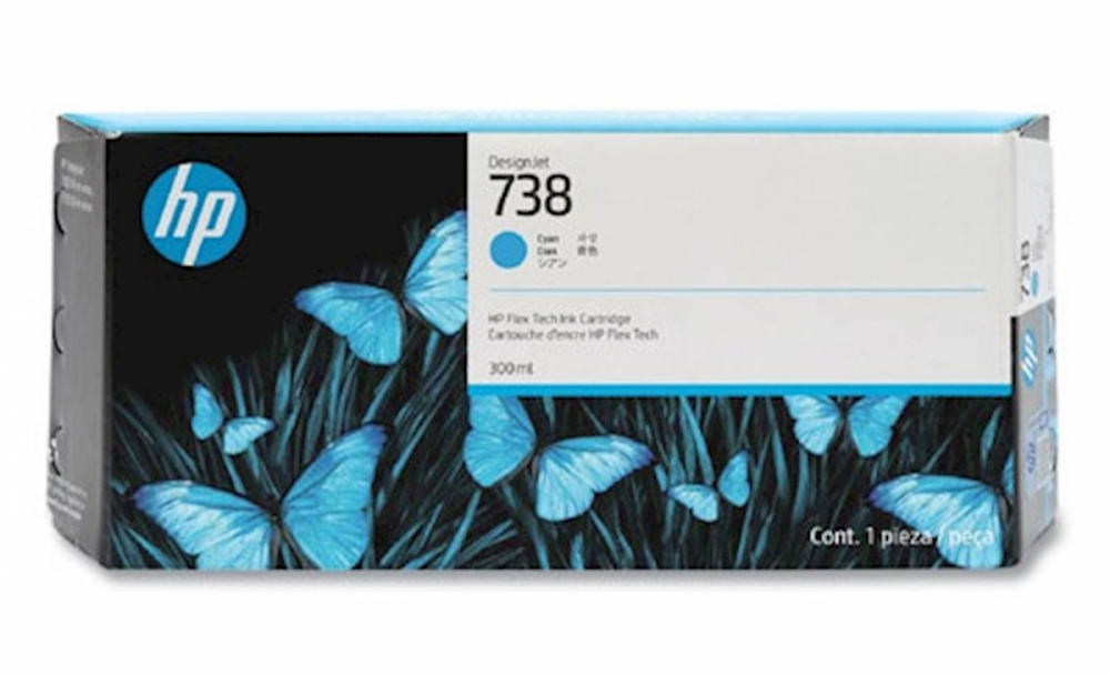 ČRNILO HP CYAN 738 ZA DesignJet T850 / T950  300ml