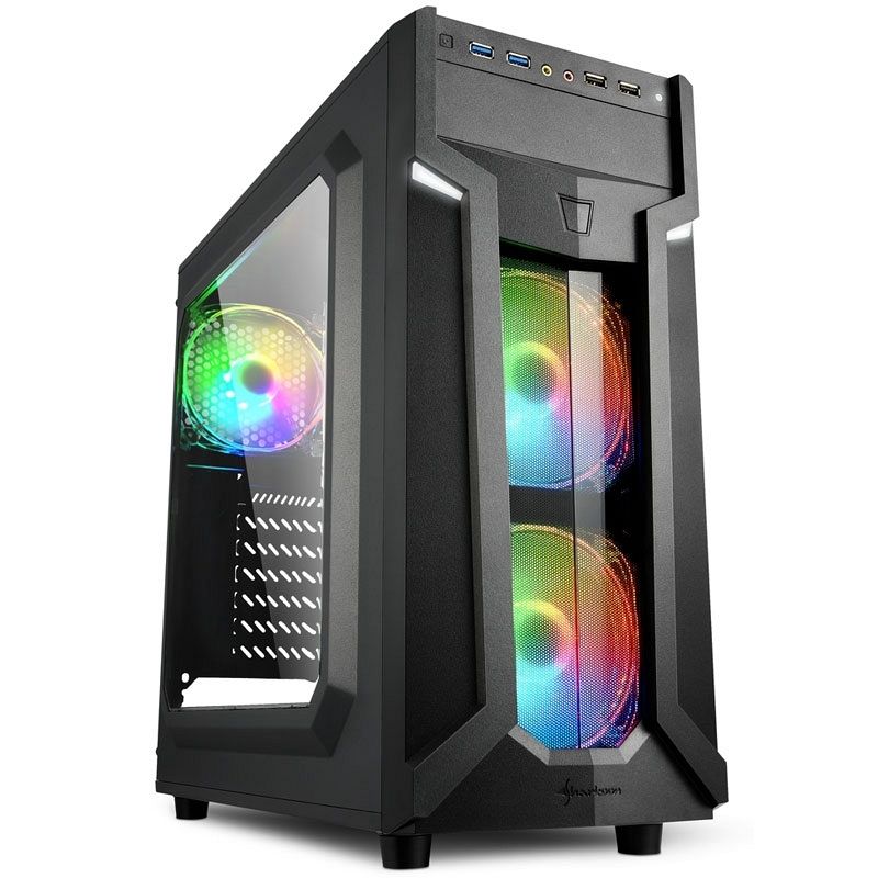 SHARKOON VG6-W RGB midiATX okno črno ohišje