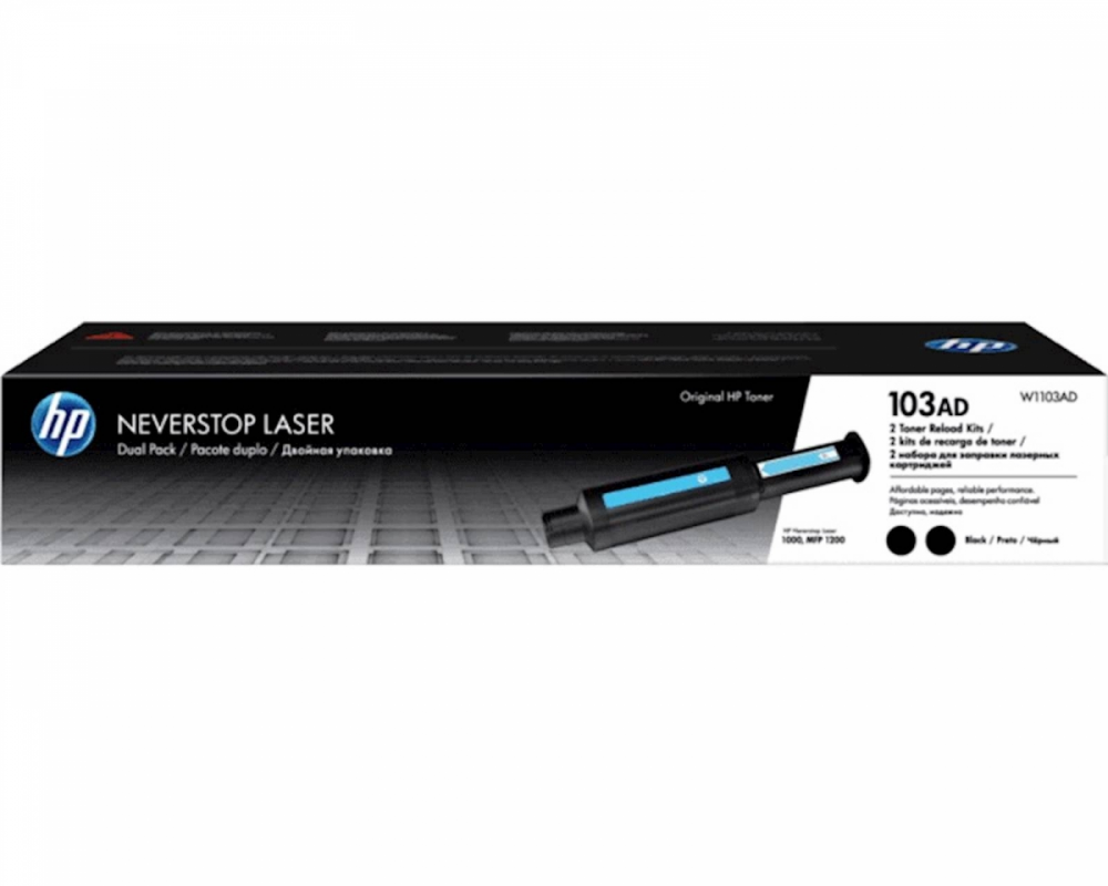 TONER HP 103AD ČRN NEVERSTOP RELOAD KIT ZA NEVERSTOP LASER 1000/MFP 1200 ZA 2 X 2.500 STRANI