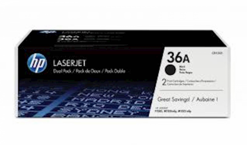 TONER HP 36A ČRN DVOJNO PAKIRANJE ZA 2X 2.000 STRANI