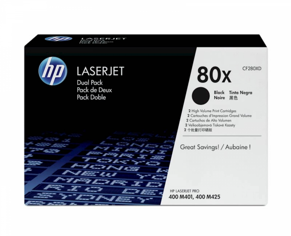 TONER HP 80X ČRN DVOJNO PAKIRANJE ZA 2X 6.900 STRANI