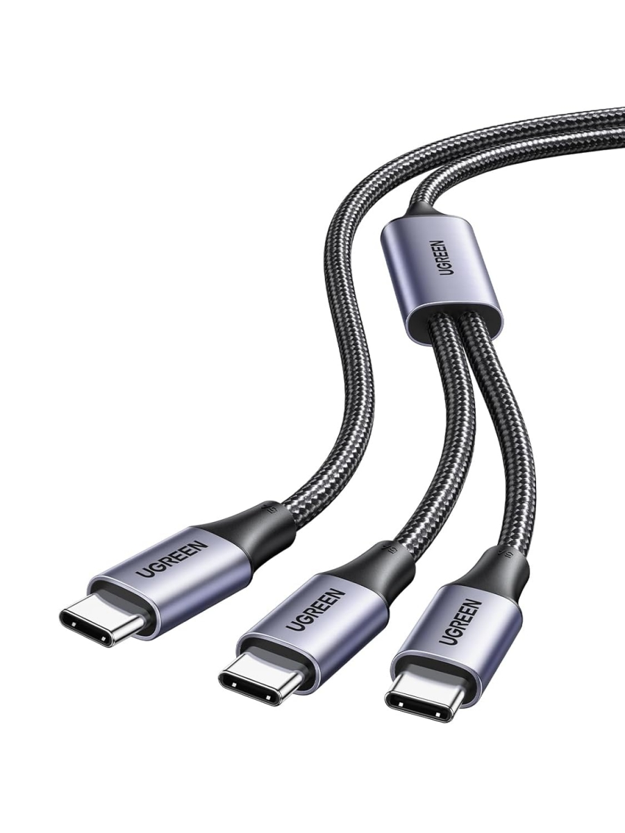 Ugreen 2v1 dvojni USB-C polnilni kabel s 100W