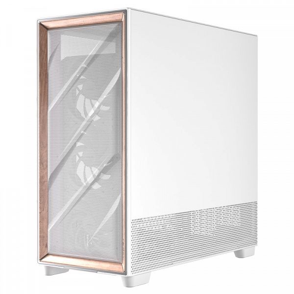 ANTEC Flux PRO White Full Tower okno leseno belo/rjavo gaming ohišje