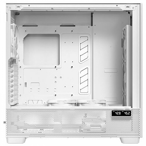 ANTEC Flux PRO White Full Tower okno leseno belo/rjavo gaming ohišje