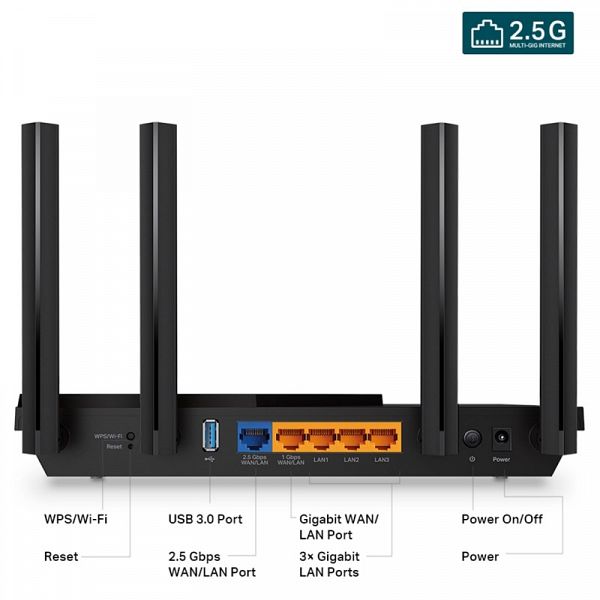 TP-LINK Archer AX55 Pro AX3000 Multi-Gigabit Dual Band WiFi 6 2.5Gbps brezžični usmerjevalnik-router / dostopna točka