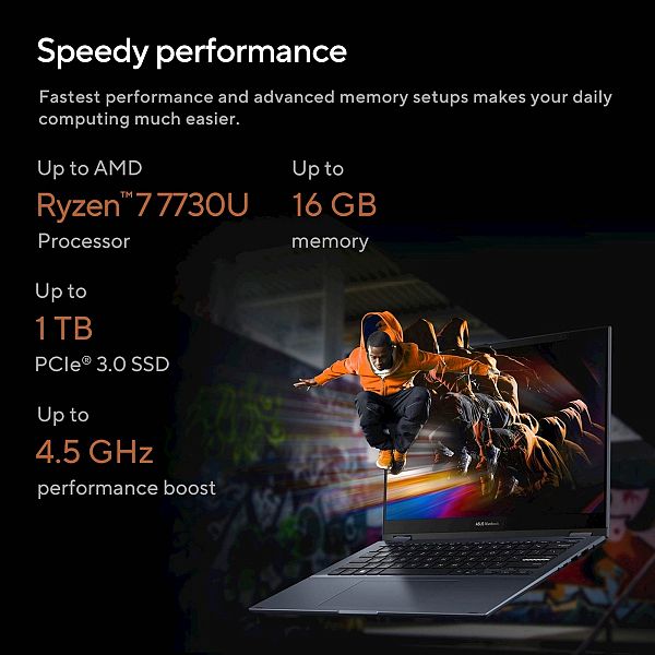 ASUS Vivobook S 14 Flip OLED TN3402YA-KN260W Ryzen 7 7730U/16GB/1TB/14,0''2.8K OLED TCH/W11H +Stylus