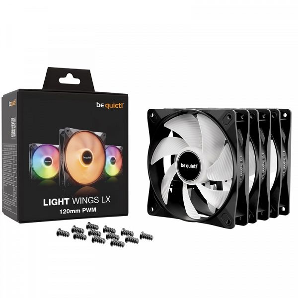 BE QUIET! LIGHT WINGS LX (BL121) RGB 120mm 4-pin PWM 3x ventilator