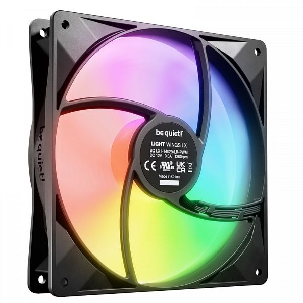 BE QUIET! LIGHT WINGS LX (BL127) RGB 140mm 4-pin PWM 3x ventilator