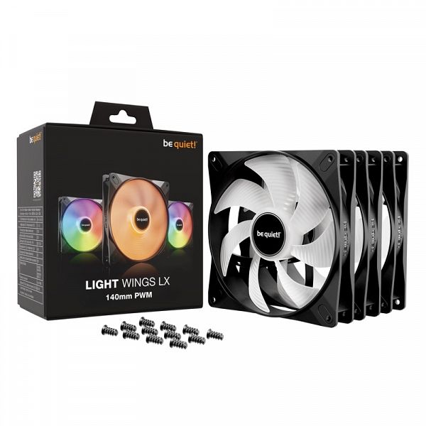 BE QUIET! LIGHT WINGS LX (BL127) RGB 140mm 4-pin PWM 3x ventilator