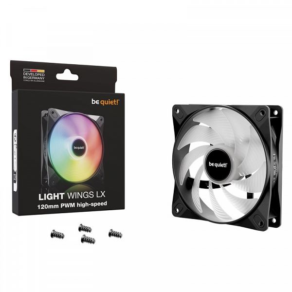 BE QUIET! LIGHT WINGS LX High Speed (BL123) RGB 120mm 4-pin PWM ventilator