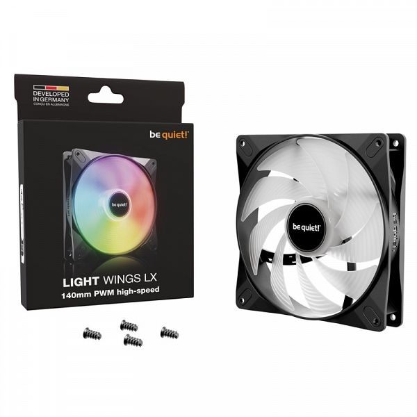 BE QUIET! LIGHT WINGS LX High Speed (BL129) RGB 140mm 4-pin PWM ventilator