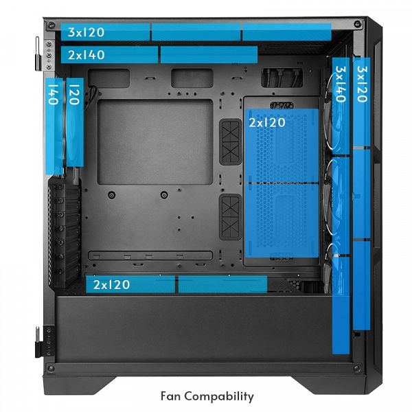 Chieftec APEX LUMO USB3.2 Gen2 E-ATX ohišje, črno