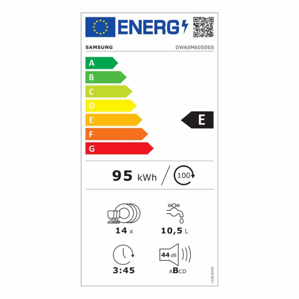 Delno vgr. pomivalni stroj Samsung DW60M6050SS/EO, 60 cm