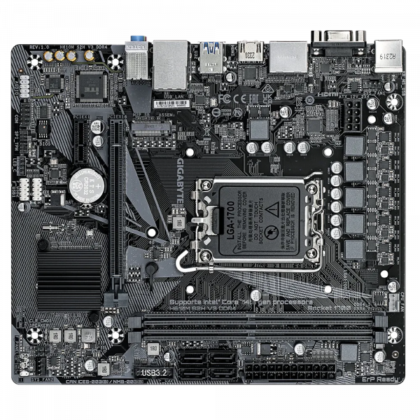 GIGABYTE H610M S2H V3 DDR4, DDR4, SATA3, HDMI, USB3.2Gen1, LGA1700 mATX