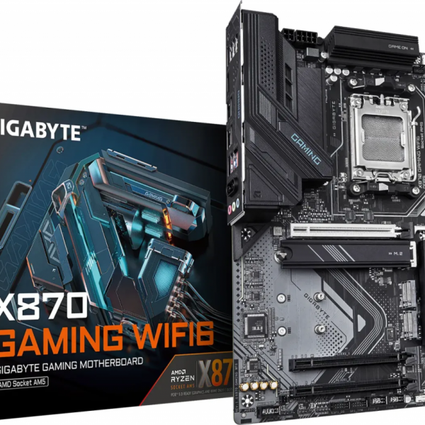 GIGABYTE X870 GAMING WIFI6, DDR5, SATA3, USB4, DP, 2.5GbE, WiFi 6, AM5 ATX