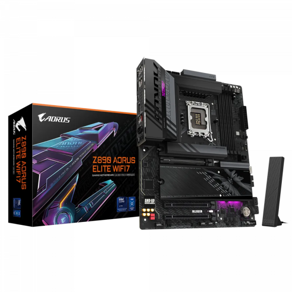 GIGABYTE Z890 AORUS ELITE WIFI7, DDR5, SATA3, USB4, DP, 2.5GbE, WIFI 7, LGA1851 ATX