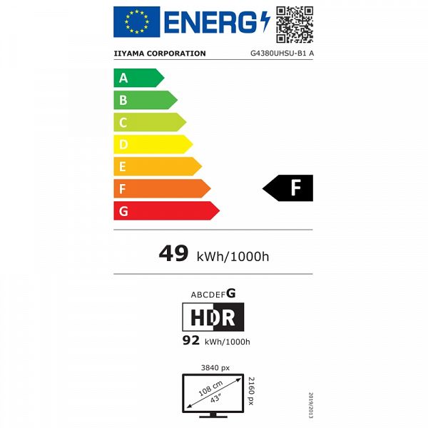 IIYAMA G-MASTER Red Eagle G4380UHSU-B1 107,9 cm (42,5