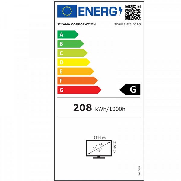 IIYAMA ProLite TE8612MIS-B3AG 217cm (86