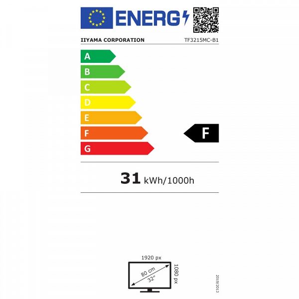 IIYAMA ProLite TF3215MC-B1 80cm (31,5'') FHD AMVA3 24/7 PCAP open frame na dotik informacijski / interaktivni monitor