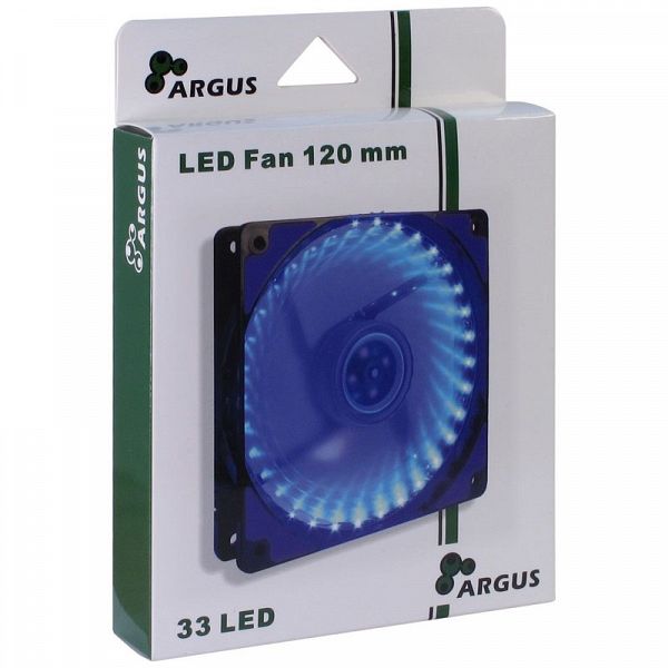 INTER-TECH Argus L-12025 BL moder LED 120mm ventilator