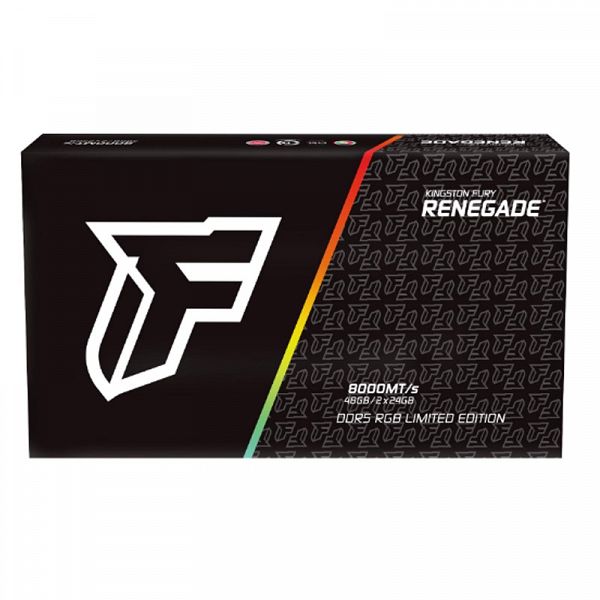  KINGSTON Fury Renegade 48GB (2x24GB) 8000MT/s DDR5 CL36 XMP KF580C36RLAK2-48 RGB ram pomnilnik