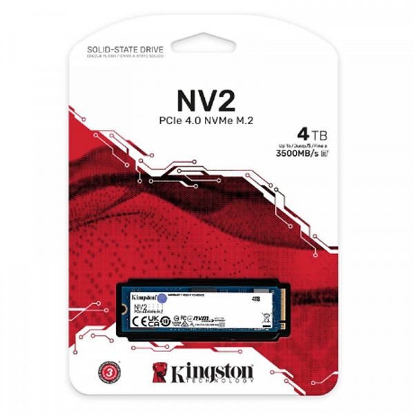 KINGSTON NV2 4TB M.2 PCIe 4.0 NVMe (SNV2S/4000G) SSD