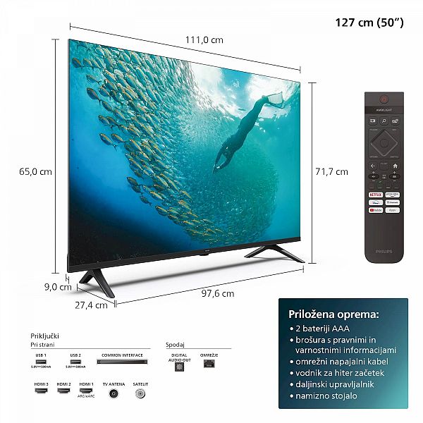 LED TV PHILIPS 50PUS7009