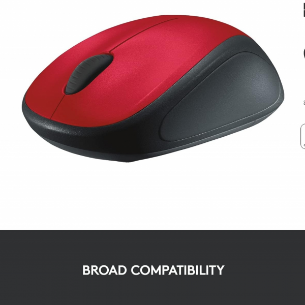 Logitech M235 Wireless mini miška, rdeča