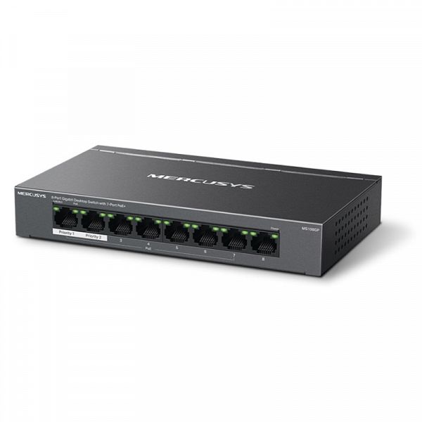 MERCUSYS MS108GP 8-port 10/100/1000Mbps PoE+ 65W mrežno stikalo-switch