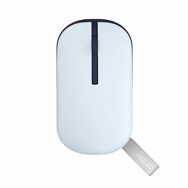 Miška ASUS Marshmallow Mouse MD100 brezžična, tiha, set barv Quiet Blue in Solar Blue