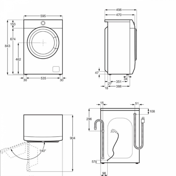 Pralni stroj Electrolux EW6SM227C, 7 kg, slim