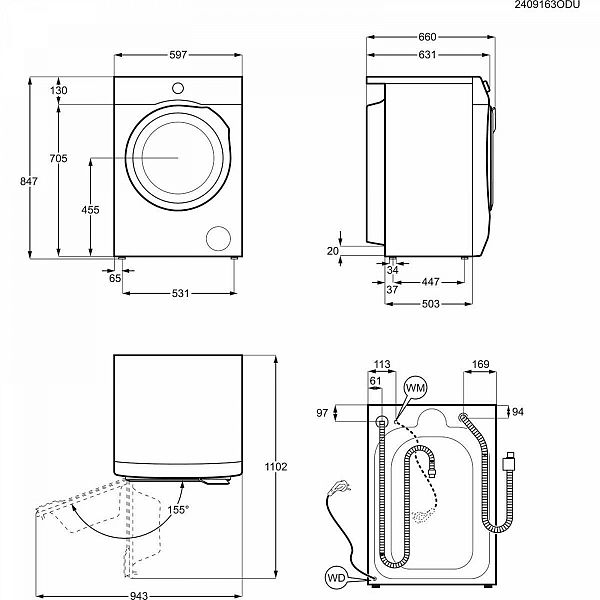 Pralni stroj Electrolux EW8F5402QE, UniversalDose, 11kg