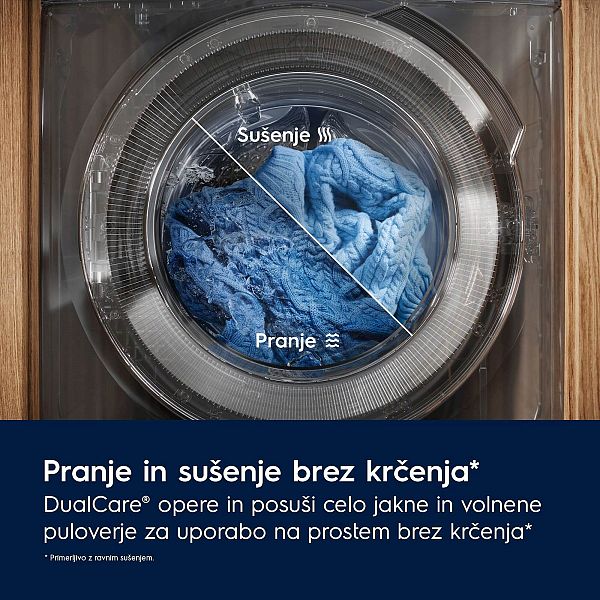 Pralno sušilni stroj Electrolux EW8W4402QE, 11+7 kg, WiFi, inverter motor